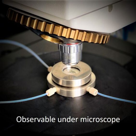 cross-flow holder microscope